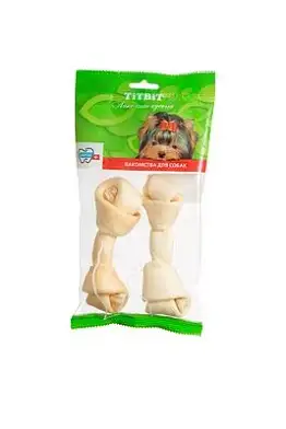 TiTBiT лакомство для собак кость узловая №4 (14см), 2шт. мягкая упаковка - 0986