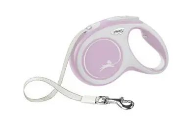 Flexi рулетка-ремень для собак, розовая, New Comfort Tape rose